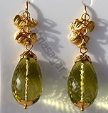 Lemon Quartz  Gold EarRings