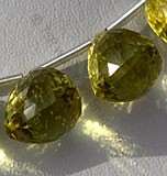 Lemon Quartz Faceted Chestnut beads