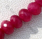 Pink Sapphire Gemstone  Faceted Roundels