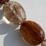 Copper Rutilated Quartz  Oval Faceted