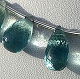 Fluorite Gemstone Beads  Tear Drops Briolettes