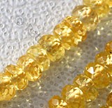 Yellow Sapphire  Faceted Roundels
