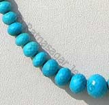 Turquoise  Faceted Roundels