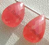 Rhodochrosite Gemstone  Flat Pear Briolettes