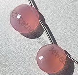 Pink Dyed Chalcedony Coin