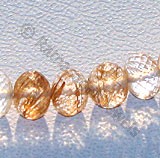 Copper Rutilated Quartz  Faceted Roundels