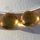 Citrine Gemstone  Heart Plain