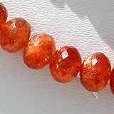 Sunstone Gemstone  Faceted Roundels