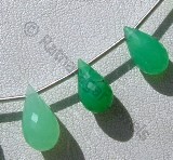 Chrysoprase Gemstone  Tear Drops Briolettes