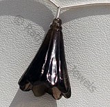 Smoky Quartz Gemstone  Flower Ear Beads