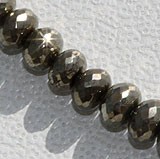 Pyrite Beads  Faceted Roundels