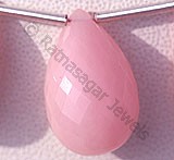 Pink Opal Gemstone  Flat Pear Briolettes