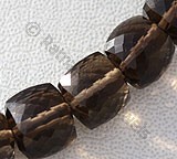 Smoky Quartz Gemstone  Faceted Cube