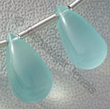 Dyed Chalcedony  Tear Drops Plain
