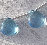 Blue Topaz Gemstone  Heart Plain