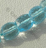 Blue Topaz Gemstone  Faceted Cube