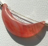 Rhodochrosite Gemstone  Moon Shape