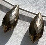 Pyrite Beads  Chandelier Briolettes
