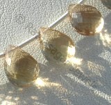 Champagne Citrine  Flat Pear Briolettes