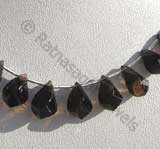 Smoky Quartz Gemstone  Twisted Tear Drops