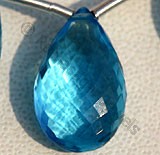 Blue Topaz Gemstone  Flat Pear Briolettes