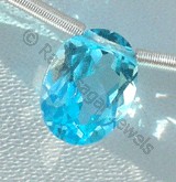 Blue Topaz Gemstone  Oval Faceted
