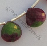 Ruby Zoisite  Heart Briolettes