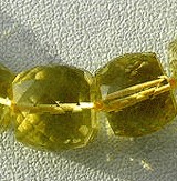 Lemon Quartz  Faceted Cube
