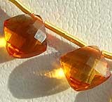 Citrine Gemstone  Puffed Diamond Cut