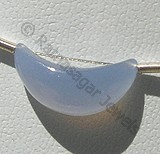 Chalcedony Gemstone  Moon Shape