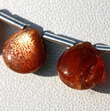 Sunstone Gemstone  Heart Plain