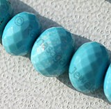 Sleeping Beauty Turquoise  Faceted Roundels