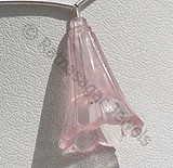 Rose Quartz Gemstone  Flower Ear Beads