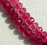 Pink Tourmaline Gemstone  Faceted Roundels