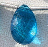 Apatite Gemstone Beads  Flat Pear Briolettes