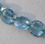 Blue Topaz Gemstone  Coin