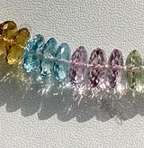 Semi Precious Multi  Faceted Roundels
