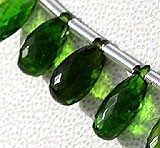 Chrome Diopside  Tear Drops Briolettes