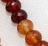 Hessonite Garnet  Faceted Roundels