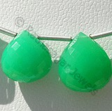 Chrysoprase Gemstone  Heart Briolettes
