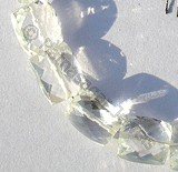 White Topaz  Faceted Rectangles