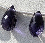 Iolite Gemstone Beads  Chandelier Briolettes