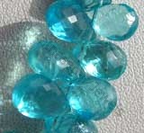 Apatite Gemstone Beads  Flat Pear Briolettes