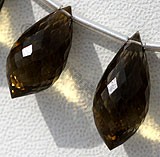 Olive Quartz  Chandelier Briolettes