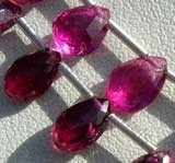 Pink Tourmaline Gemstone  Flat Pear Briolettes