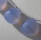 Chalcedony Gemstone  Heart Briolettes