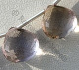 Ametrine Gemstone Beads  Heart Briolettes