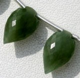 Nephrite Cats Eye  Conch Briolettes