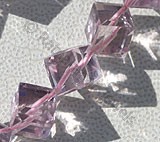 Pink Amethyst  Faceted Cube