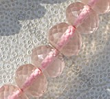 Rose Quartz Gemstone  Faceted Roundels